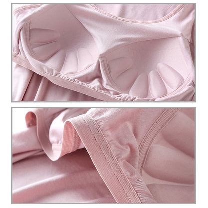 Débardeur classique en couleur unie avec soutien-gorge intégré pour femmes
