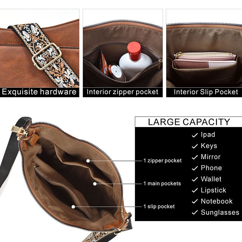 Sac polyvalent en cuir pour femmes