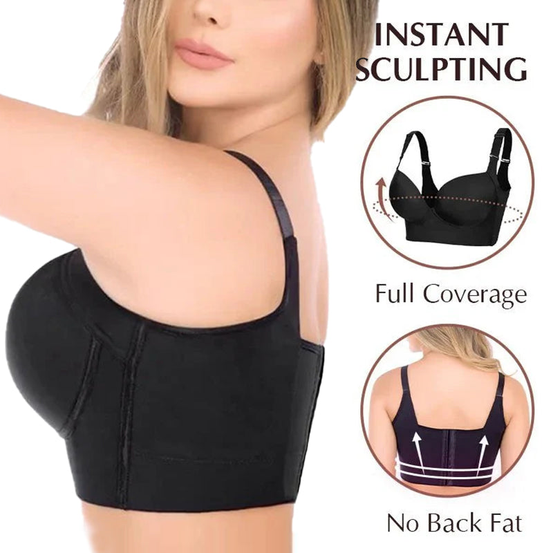 Bonnet push-up profondé V – Soutien-gorge anti-affaissement et anti-ptose, correcteur de galbe (anti-bavures)