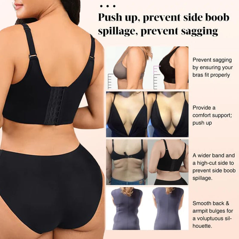 Bonnet push-up profondé V – Soutien-gorge anti-affaissement et anti-ptose, correcteur de galbe (anti-bavures)