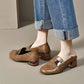 Chaussures plates à bout rond et à talons hauts pour femmes