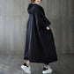 💗 Trench-coat long surdimensionné à capuche avec grandes poches