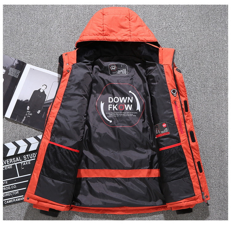 Parka blanche en duvet de canard pour hommes - Veste chaude d'hiver- Livraison gratuite