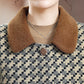 Manteau mi-long à simple boutonnage pour femmes avec doublure en peluche