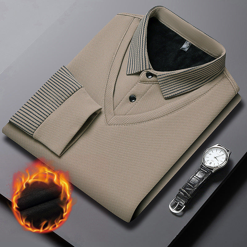🔥49% DE RÉDUCTION ! 🍂 Chemise à Col Rayé 2 Pièces - Style Automne/Hiver en Coton Respirant et Confortable 👔📦