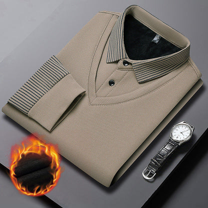 🔥49% DE RÉDUCTION ! 🍂 Chemise à Col Rayé 2 Pièces - Style Automne/Hiver en Coton Respirant et Confortable 👔📦