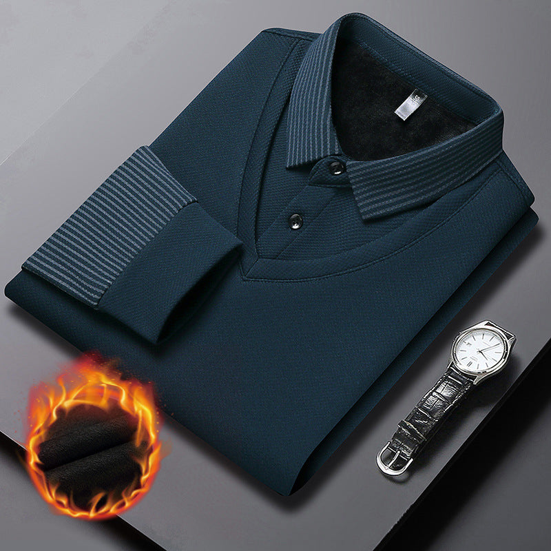🔥49% DE RÉDUCTION ! 🍂 Chemise à Col Rayé 2 Pièces - Style Automne/Hiver en Coton Respirant et Confortable 👔📦