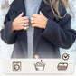 Manteau long à manches longues pour femmes avec col rabattu, épais