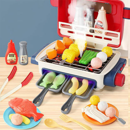 Ensemble de jeu de barbecue avec fumée et musique pour enfants