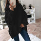 Pull en Tricot Ample à Col Roulé de Couleur Unie pour Femmes