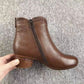 Bottes à Cheville Texturées Avec Fermeture Éclair pour Femmes