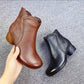 Bottes à Cheville Texturées Avec Fermeture Éclair pour Femmes