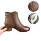 Bottes à Cheville Texturées Avec Fermeture Éclair pour Femmes