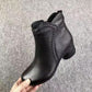 Bottes à Cheville Texturées Avec Fermeture Éclair pour Femmes