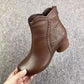 Bottes à Cheville Texturées Avec Fermeture Éclair pour Femmes