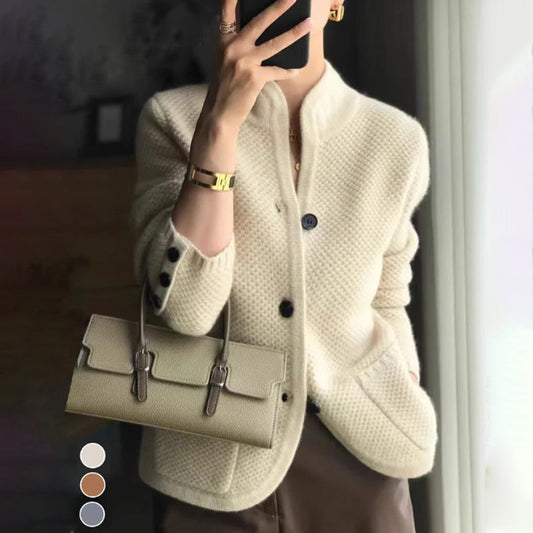 💝[Meilleur cadeau pour elle] Veste cardigan tricotée pour femme avec bouton