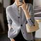 💝[Meilleur cadeau pour elle] Veste cardigan tricotée pour femme avec bouton