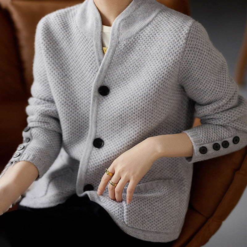💝[Meilleur cadeau pour elle] Veste cardigan tricotée pour femme avec bouton