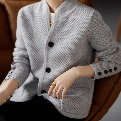 💝[Meilleur cadeau pour elle] Veste cardigan tricotée pour femme avec bouton