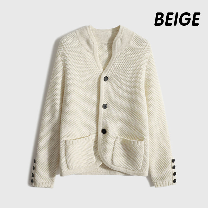 💝[Meilleur cadeau pour elle] Veste cardigan tricotée pour femme avec bouton