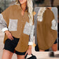 Veste Décontractée à Boutons avec Imprimé Léopard pour Femme