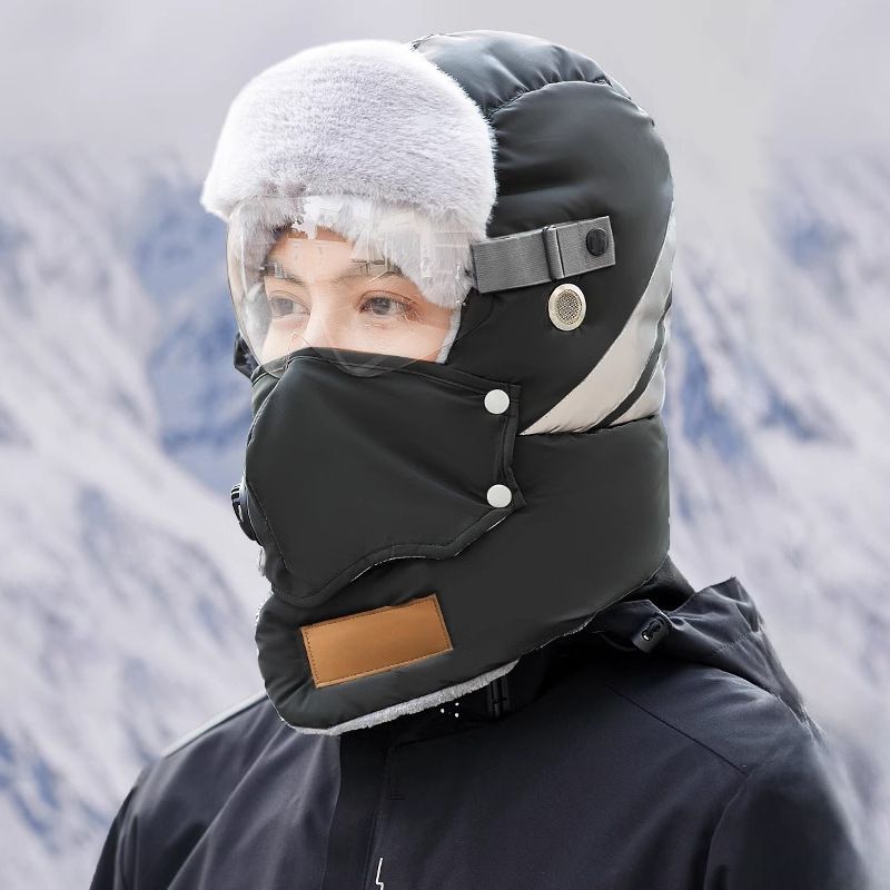Chapeau de trappeur chaud avec bande réfléchissante de sécurité