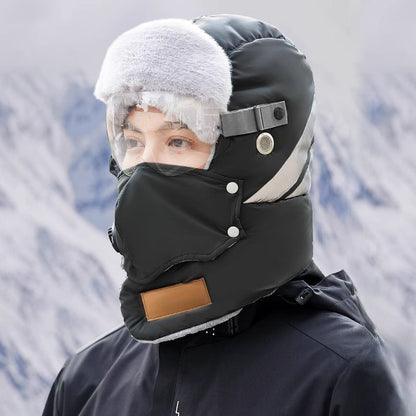 Chapeau de trappeur chaud avec bande réfléchissante de sécurité