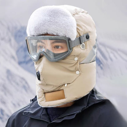 Chapeau de trappeur chaud avec bande réfléchissante de sécurité
