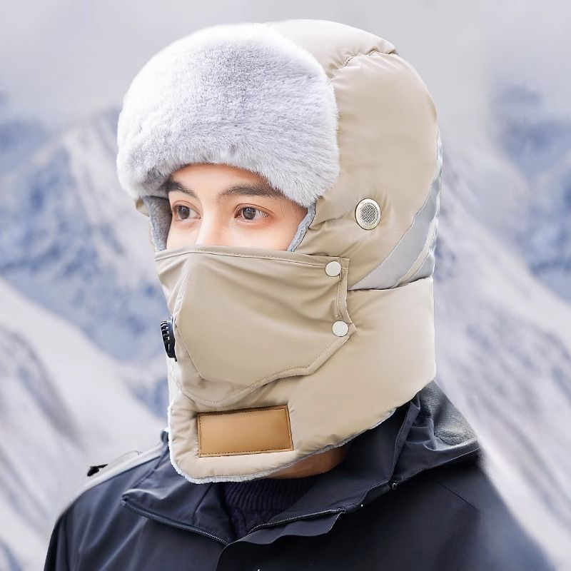 Chapeau de trappeur chaud avec bande réfléchissante de sécurité