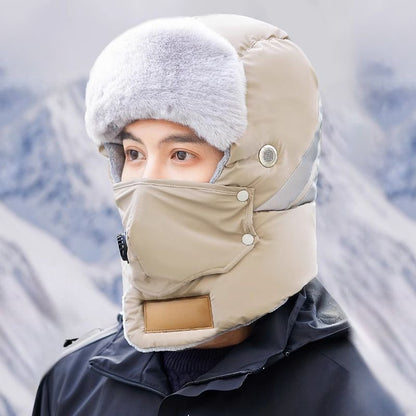 Chapeau de trappeur chaud avec bande réfléchissante de sécurité