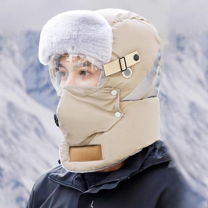 Chapeau de trappeur chaud avec bande réfléchissante de sécurité