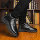 Chaussures d'Hiver Isolées en Cuir avec Doublure en Peluche pour Hommes