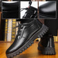 Chaussures d'Hiver Isolées en Cuir avec Doublure en Peluche pour Hommes