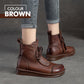 Bottines Vintage Élegantes en Cuir pour Femmes