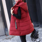 Gilet Long Matelassé Sans Manches avec Fermeture Éclair pour Femme
