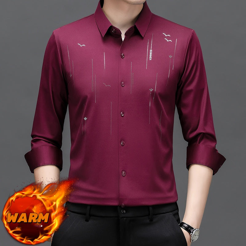 Chemise de rides chaude et confortable pour hommes