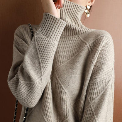 💃Cardigan ample en cachemire à col roulé💞