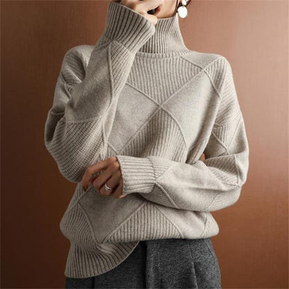 💃Cardigan ample en cachemire à col roulé💞