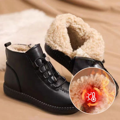 Cadeau d'hiver - Bottes imperméables à zip latéral avec doublure chaude pour femmes