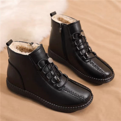 Cadeau d'hiver - Bottes imperméables à zip latéral avec doublure chaude pour femmes