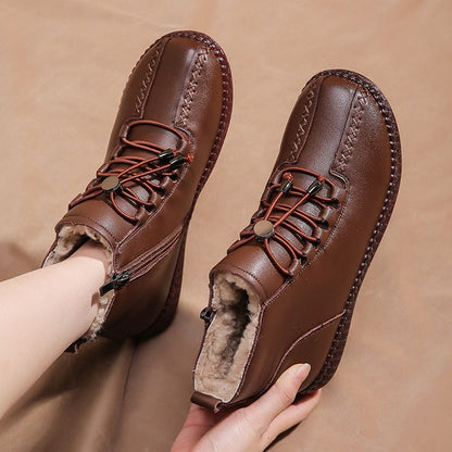 Cadeau d'hiver - Bottes imperméables à zip latéral avec doublure chaude pour femmes