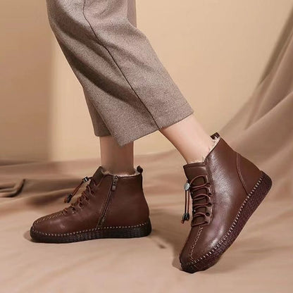 Cadeau d'hiver - Bottes imperméables à zip latéral avec doublure chaude pour femmes