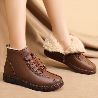 Cadeau d'hiver - Bottes imperméables à zip latéral avec doublure chaude pour femmes