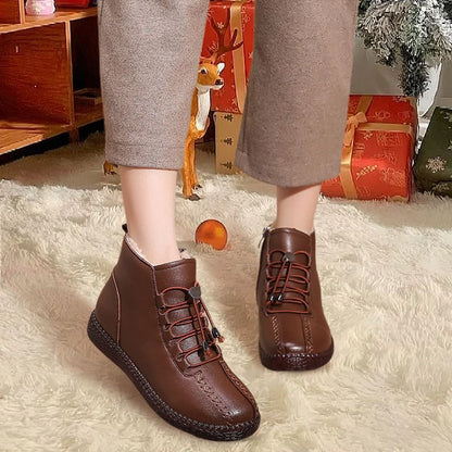 Cadeau d'hiver - Bottes imperméables à zip latéral avec doublure chaude pour femmes