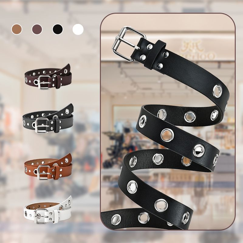 Ceinture style punk pour femme avec boucle