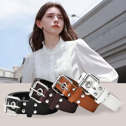 Ceinture style punk pour femme avec boucle