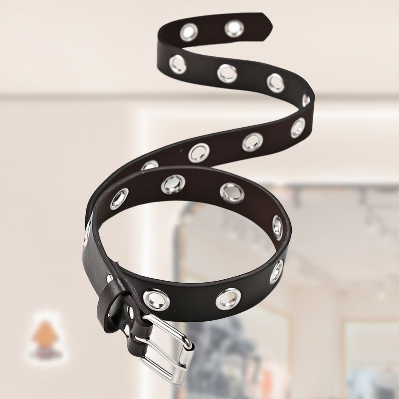 Ceinture style punk pour femme avec boucle