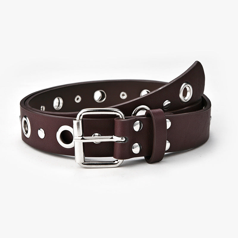 Ceinture style punk pour femme avec boucle