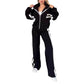 🎅Réduction de Noël 54%🎄Ensemble 2 pièces veste zippée rayée et pantalon décontracté pour femme
