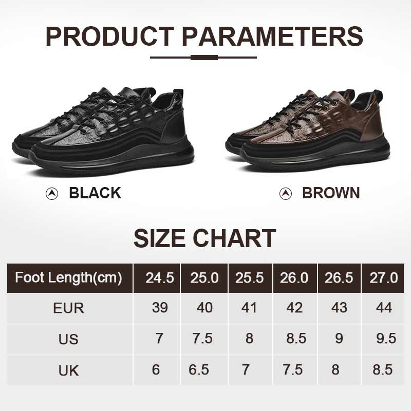 ✨ Chaussures pour hommes Crocodile de luxe à coussin d'air